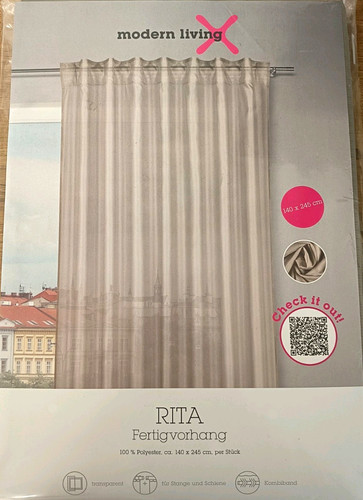 Fertigvorhang 140x245 beige - fertigvorhang,