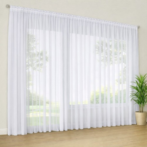 Voile gardine weiß - weiß, maß